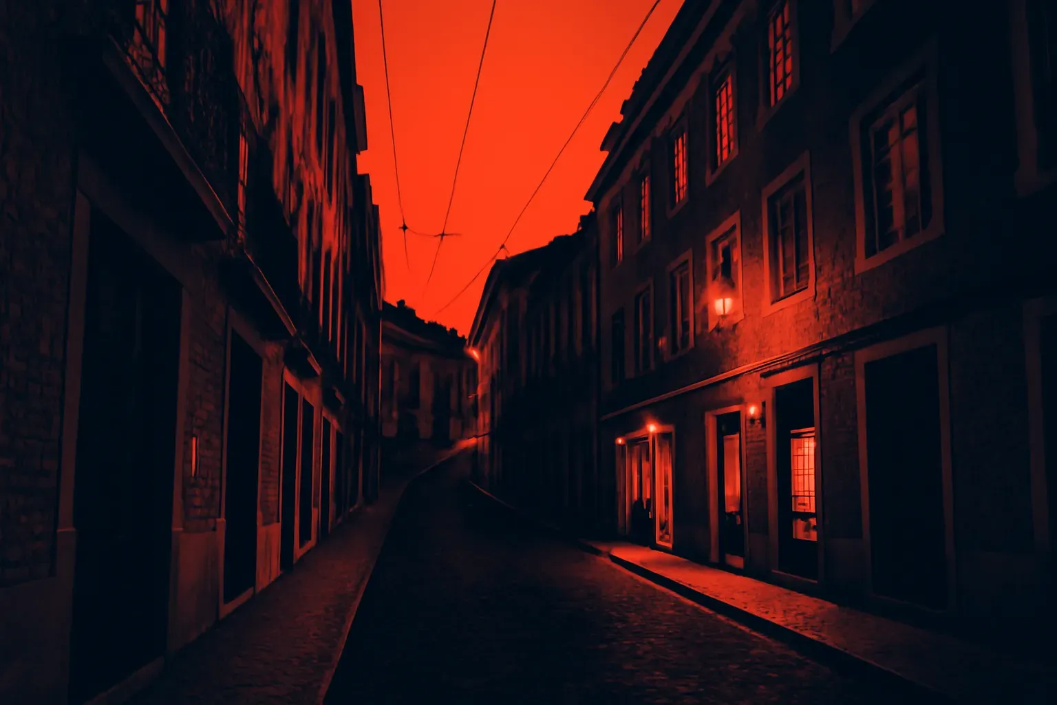 Duotone Lisbon street context near the seobypros office